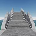 Traditional Stone Arch Bridge With Decorative Railings And Steps Over Calm Water