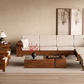 Quiet new sofa tea table 3d model