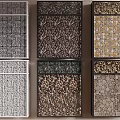 Decorative Partition Designs With Various Textures And Materials 3d model