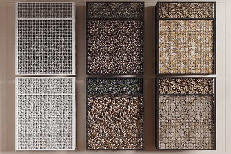 Modern Wood Partition Wall Pebble Partition Wall Wood Wall Decoration Pebble Wall Decorative Wall 3d model