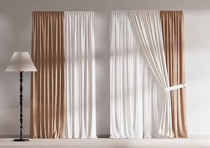 curtain fabric curtain gauze curtain fabric curtain 3d model