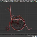 Vintage Wooden Wheelchair With Classic Design And Large Spoked Wheels