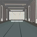 Spacious Indoor Swimming Pool Interior With Lane Lines Ceiling Lighting And Smooth Wall Design
