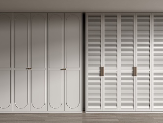 French wardrobe with shutter door 3d model