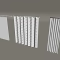 White Window Blinds With Folding Design And Vertical Slats For Home Decor