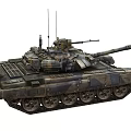 T90 T90S main battle tank light medium Russian tank low face number low model simple model game sub-era film and television level super realistic 3d model