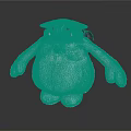 Adorable Pink Plush Stuffed Toy Character With Big Eyes Long Beard And Soft Texture