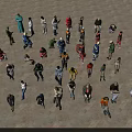 Diverse Group of People Gathered Together in Public Outdoor Area