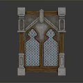 Islamic Style Decorative Architectural Element Featuring Arched Design Wooden Frame And Colorful Tile Patterns