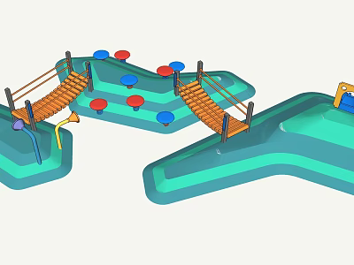 Children's Playground Facilities Modern Amusement Equipment 3d model