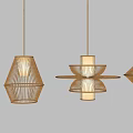 New Chinese Chandelier Combination 3d model
