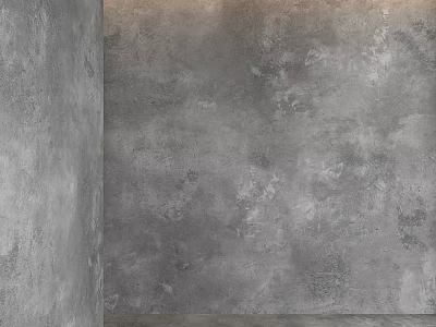 Gray Concrete Wall Structure With Rough Texture And Industrial Design 3d model