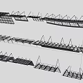 Modern Outdoor Awning Designs With Various Sizes Metal Frames And Support Structures 3d model
