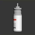 Essential Daily Necessities Silver Bottle With White Label Red Emergency Use Section And Epinephrine Label 3d model