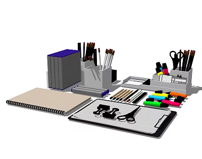 Modern Office Supplies Office Stationery 3d model