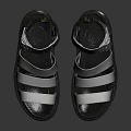 Stylish Metallic Sandals With Multiple Straps And Thick Shiny Sole Design