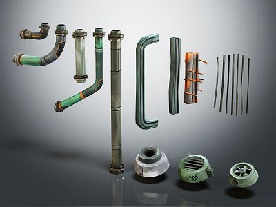 Modern Piping 3d model