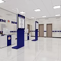 Modern Police Monitoring Room With Computer Desk Office Chair Lockers And Wall Decorations