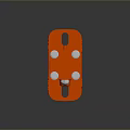 Red Metal Lighting Combination Bracket With Bolts And Mounting Holes