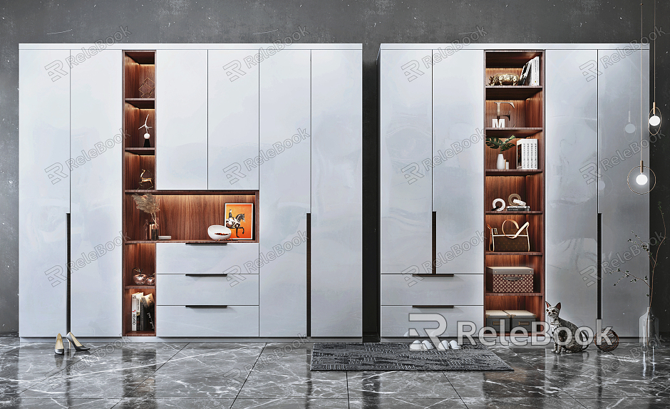 Modern wardrobe wardrobe combination model