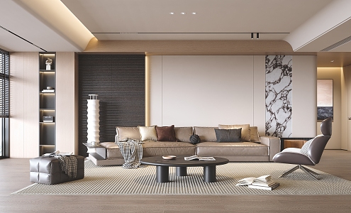 modern living room 3d model