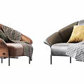Modern Single Sofa Single Sofa Combination 3d model