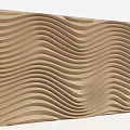 Natural Wooden Background Wall With Wavy Texture For Modern Interior Design