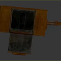Vintage Wooden Frame Equipment With Open Metal Panel And Handle Structure Design