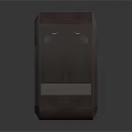 Durable Black Square Electronic Device Enclosure With Interface Panel And Slots