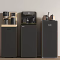 Modern Black BARO Vertical Household Appliances With Coffee Maker And Electric Kettle