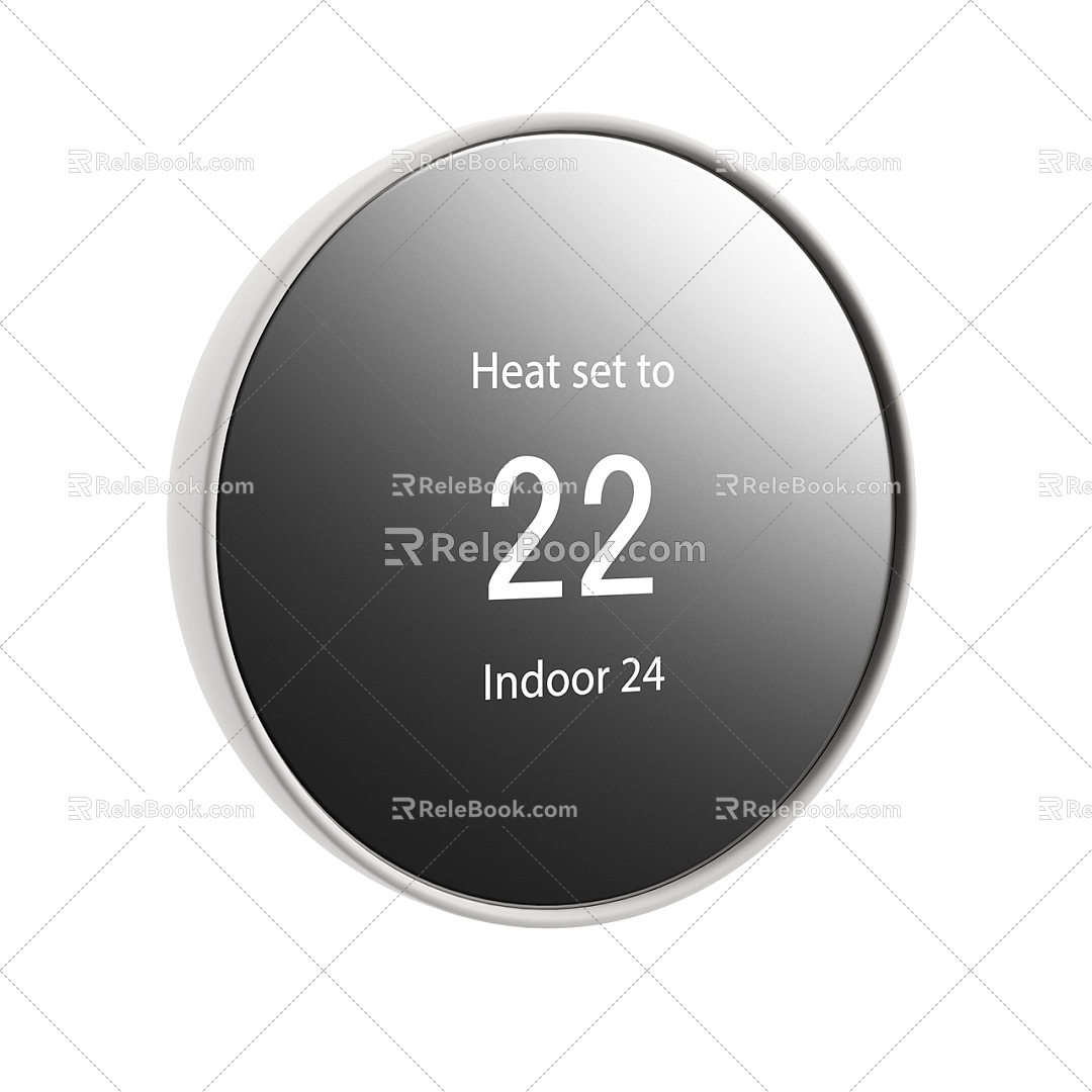 Modern thermometer time temperature display model