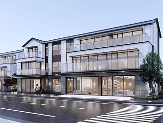 New Chinese-style townhouse layer villa 3d model