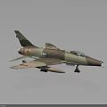 Vintage Military Fighter Aircraft With Camouflage Paint Sharp Nose And Weapon Attachments