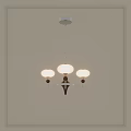 Modern Chandelier With Five Spherical Lampshades Chrome Frame And Wooden Details