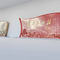 Cultural modeling of modern exhibition wall 3d model