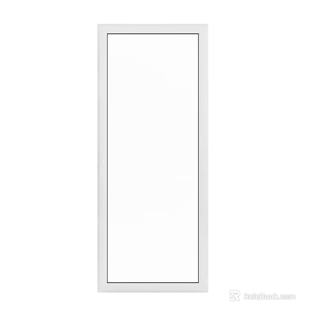 Energy Efficient White Aluminum Casement Window With Double Glazed Glass And Secure Lock 3d model 