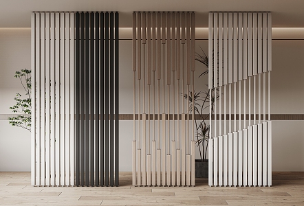 Modern partition grille 3d model