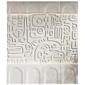 Abstract Geometric Patterned Wall Art With Intricate Relief And Modern Design 3d model