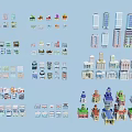 Diverse Architectural Models Featuring Modern High Rise Buildings And Traditional Houses