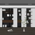 Modern bookcase 3d model