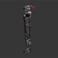 Futuristic Sci Fi Warrior Character In Full Body Armored Suit With Helmet And Detailed Design