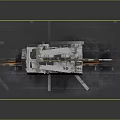 Military Armored Combat Vehicle With Long Cannon And Reinforced Steel Body Design