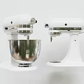 White Stand Kitchen Mixers With Stainless Steel Bowl And Classic Design