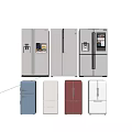 Modern Stylish Refrigerators and Freezers in Various Colors and Door Styles for Home Kitchens