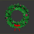 Festive Christmas Wreath Themed Clothing Accessories With Green Pine Red Berries And Bow