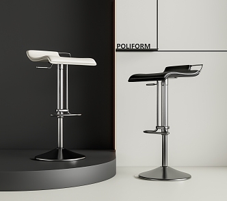 Modern Bar Chair Minimalist Bar Chair Metal Bar Chair 3d model