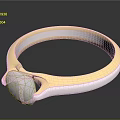 Stylish Gold And Silver Ring With Transparent Gemstone And Smooth Band