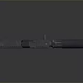 High Quality 3D Rendered Black Submachine Gun With Silencer And Scope