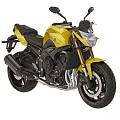 Yellow And Black Sport Motorcycle With Sleek Design