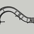 Curved Industrial Conveyor Belt System With Metal Frame And Adjustable Stands